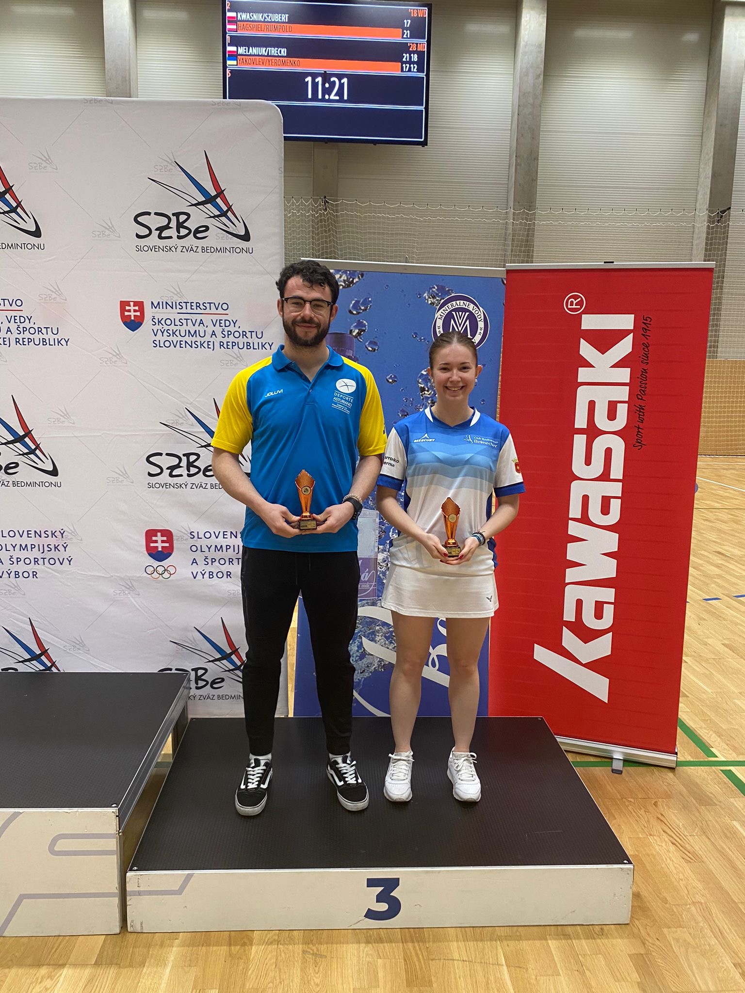 Amaia Torralba y Vicente G&aacute;zquez, bronce de Doble Mixto del "KAWASAKI Slovak en Bratislava